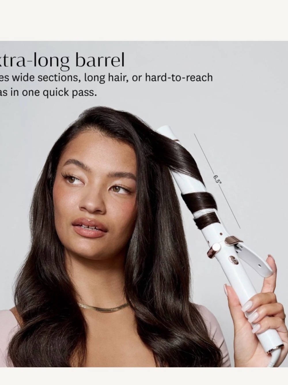 T3 White Ceramic Curling Iron